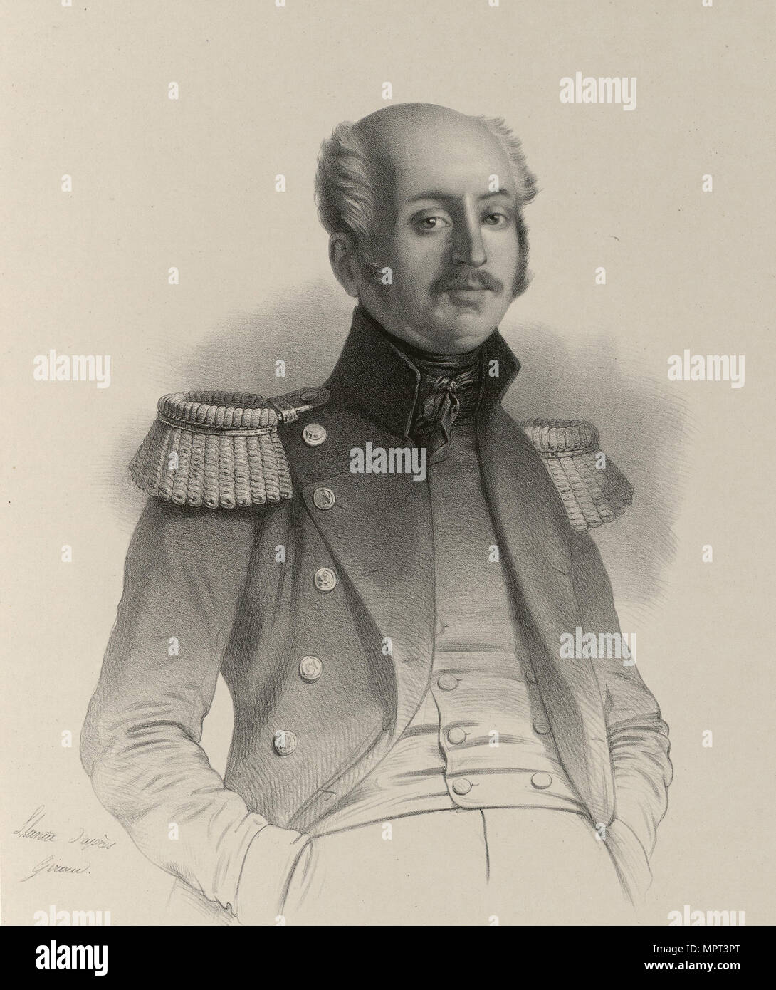 Portrait of Admiral Ferdinand Baron von Wrangel (1796-1870), 1830-1840s. Stock Photo