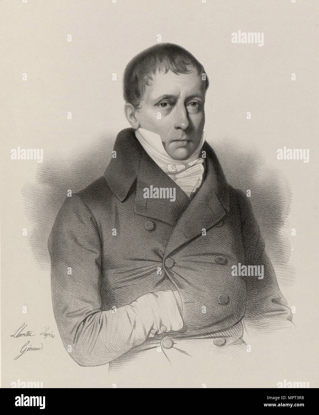 Portrait of Heinrich Christian Schumacher (1780-1850), 1830-1840s Stock
