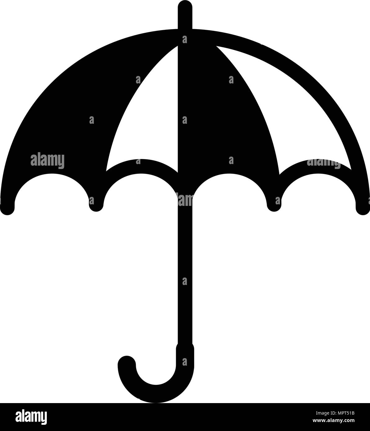 Simple black and white umbrella icon Stock Vector Image & Art - Alamy