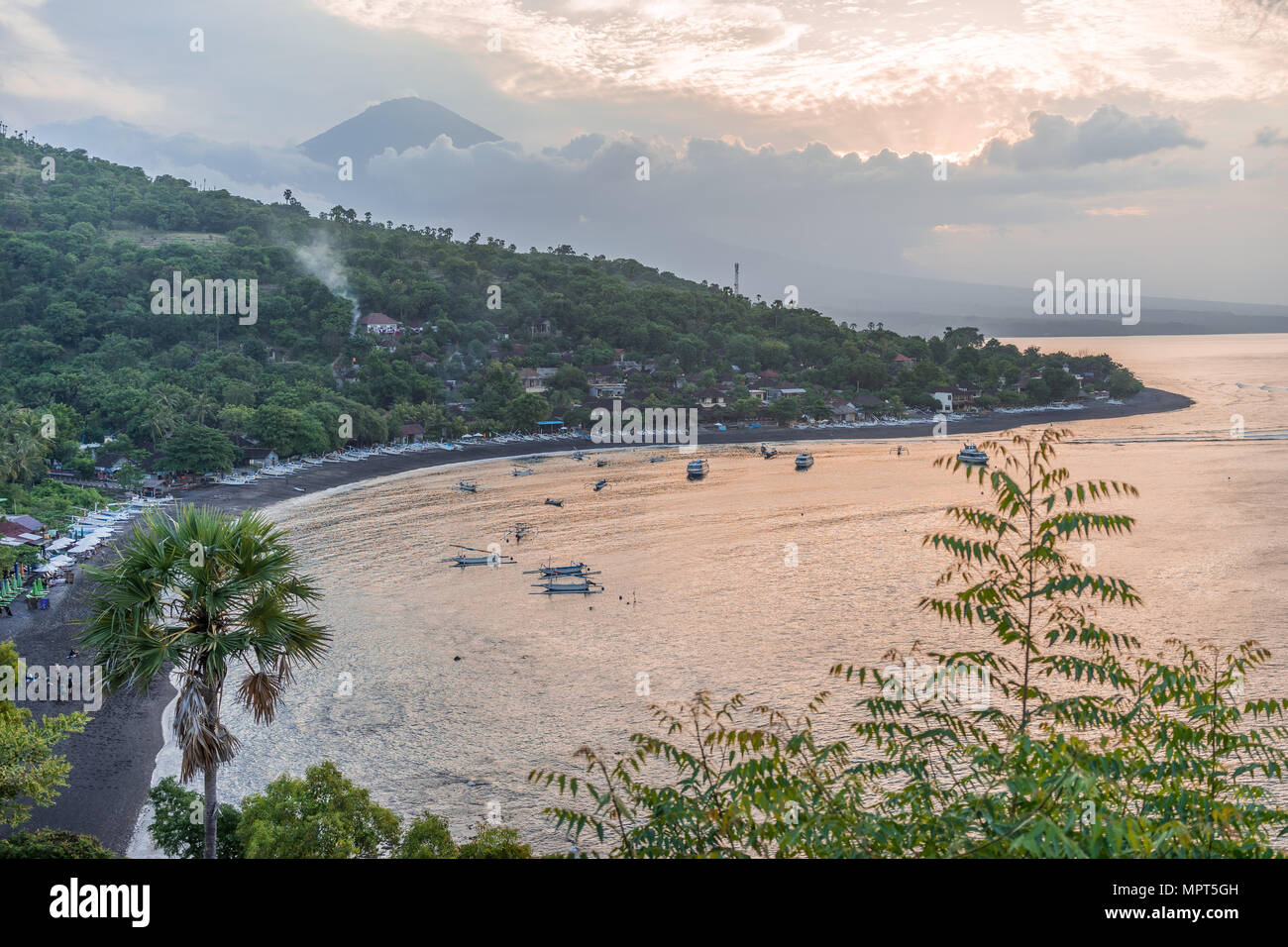 View form 'Sunset Point' in Jemeluk, Amed, Bali, Indonesia. (Picture taken: 17.05.2018) Stock Photo
