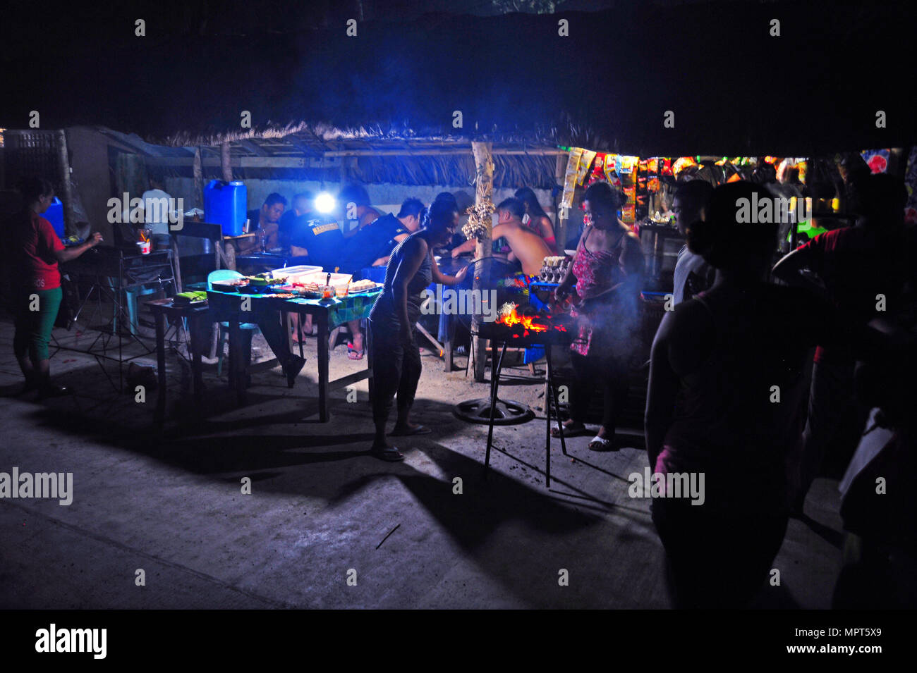 Night Market, Pagudpud, Philippines Stock Photo
