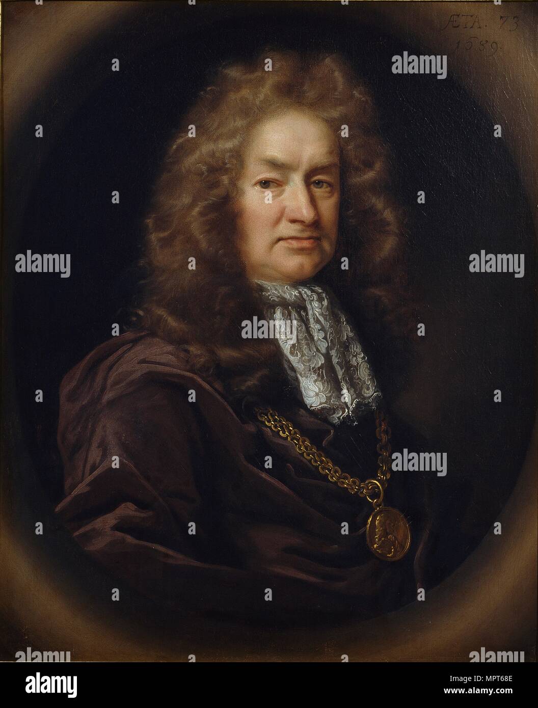 Elias Ashmole, 1687. Artist: John Riley Stock Photo - Alamy