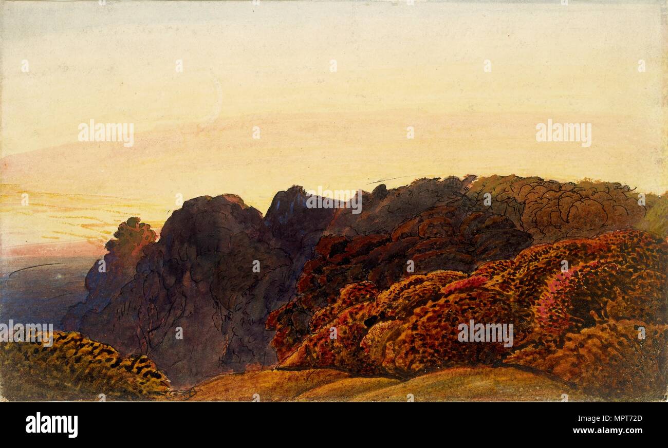 Yellow Twilight, c1830. Artist: Samuel Palmer Stock Photo - Alamy