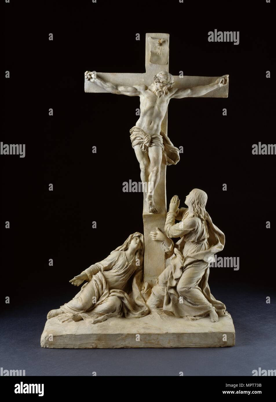 Crucifixion, with the Virgin Mary and Saint John the Evangelist, 1785. Artist: Claude Michel. Stock Photo