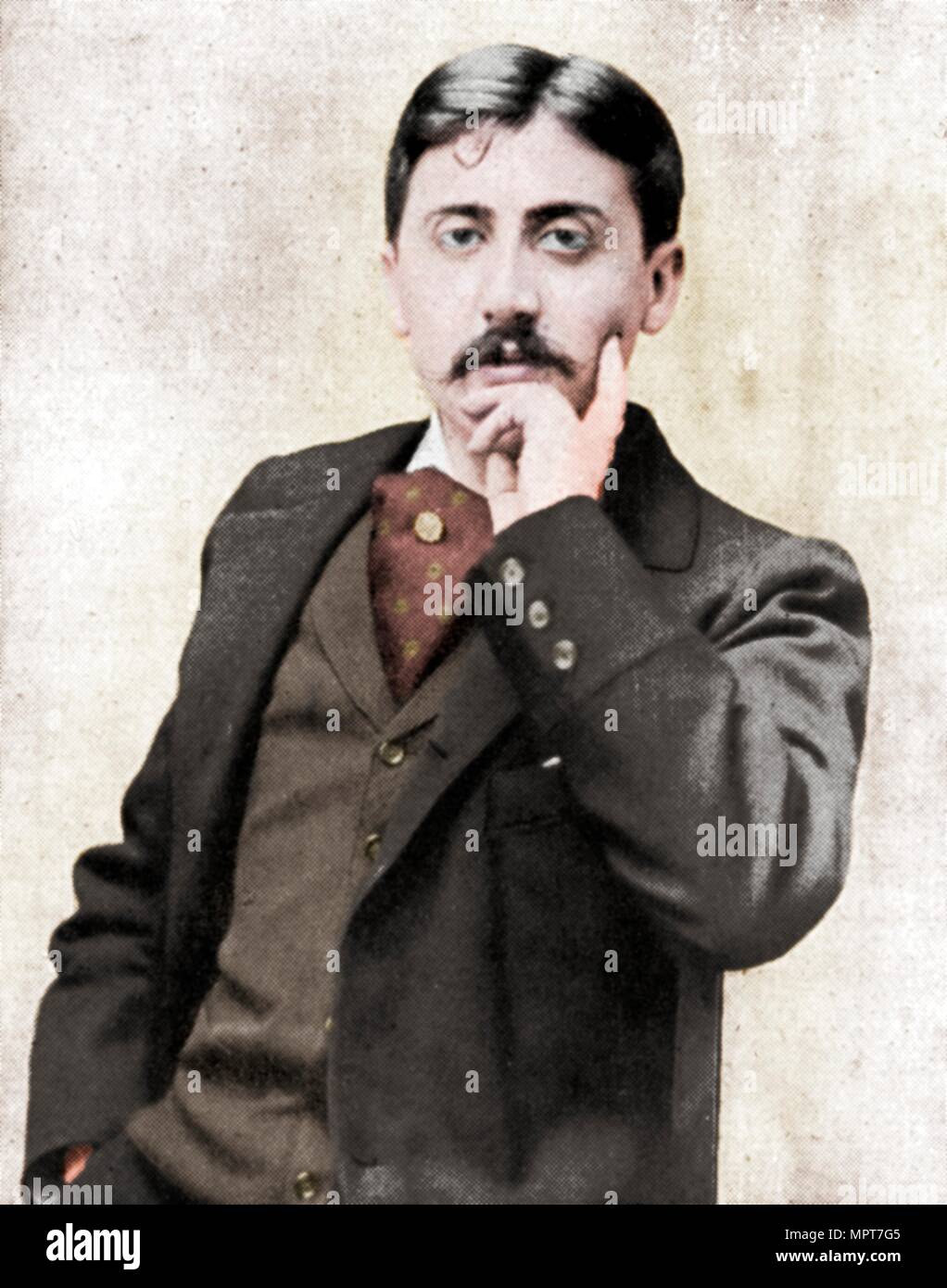 Marcel Proust, French intellectual, novelist, essayist and critic, late 19th-early 20th century. Artist: Otto. Stock Photo