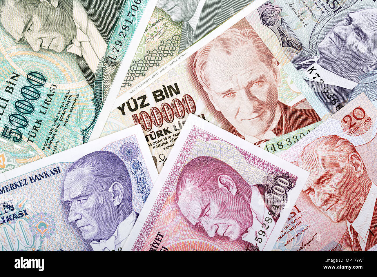 Money from Turkey, a background Stock Photo