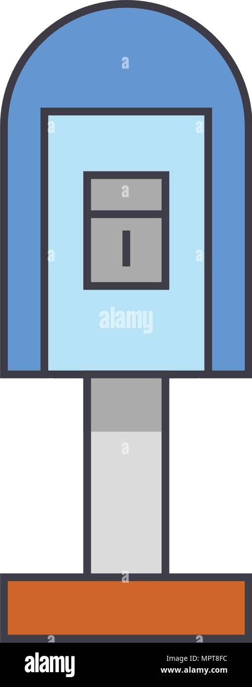 Post office box line icon, vector illustration. Post office box flat