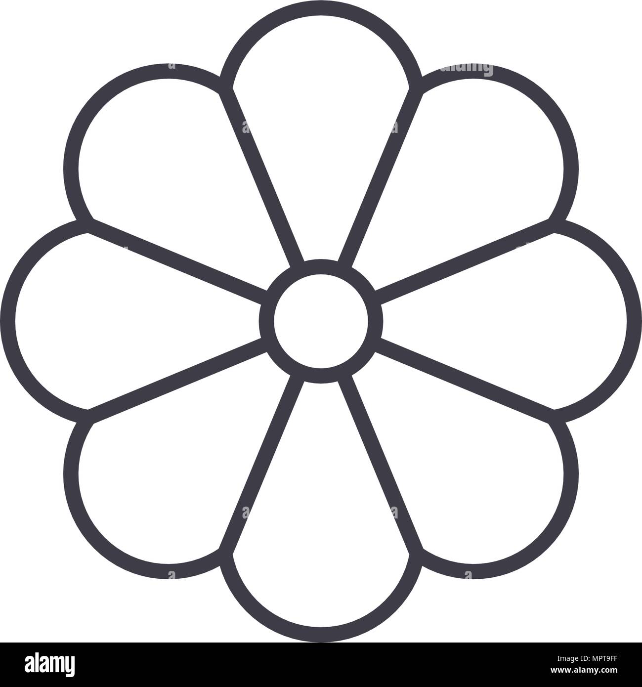 Daffodil flower line icon concept. Daffodil flower flat vector sign, symbol,  illustration Stock Vector Image & Art - Alamy