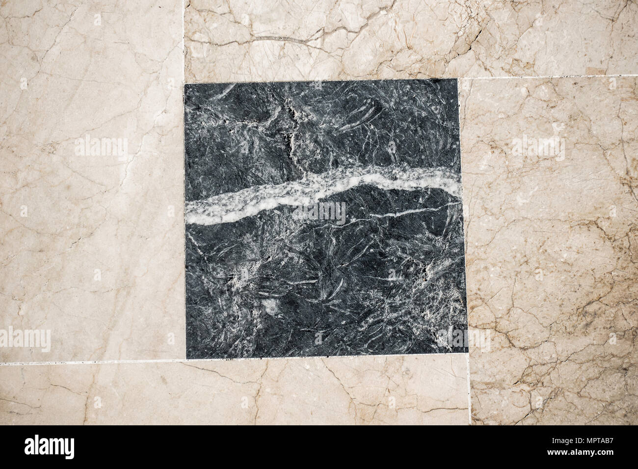 Marble tiled floor background Stock Photo