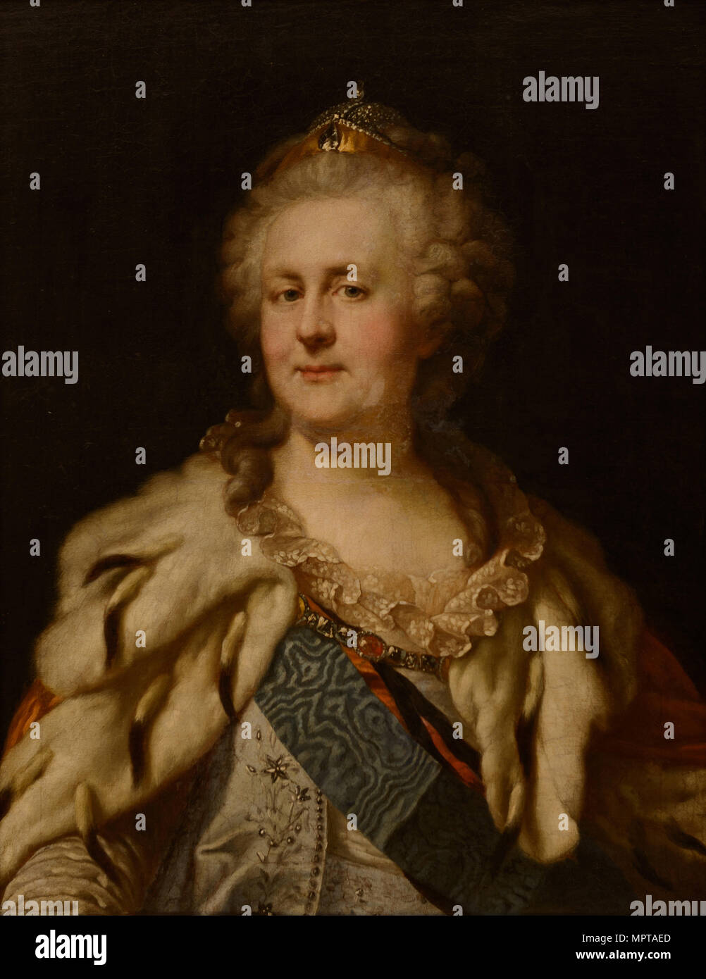 Portrait of Empress Catherine II (1729-1796), 1790s. Stock Photo
