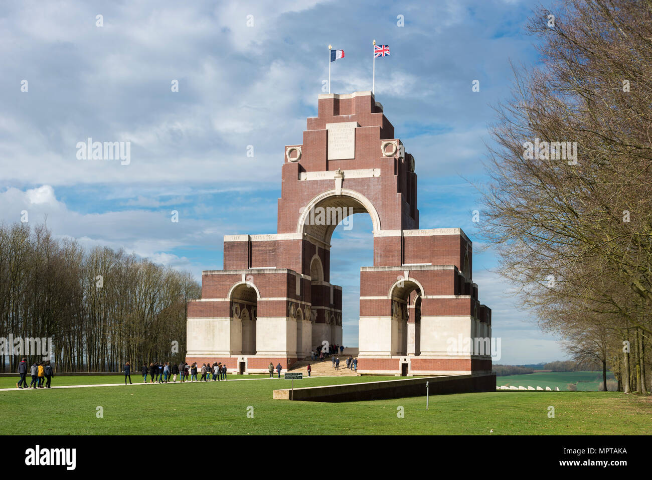 Thiepval Monument, British Triumphal Arch for the monument to the missing British and South African soldiers in World War I Stock Photo