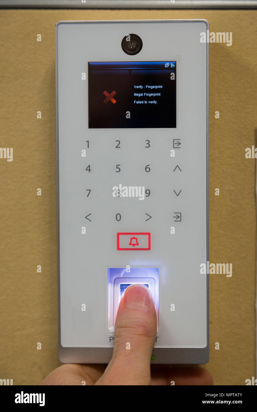 Uk Biometric Scan Machine Finger recognition hi-res stock photography and images - Alamy