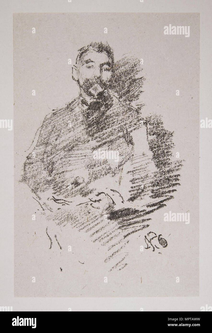 Portrait of Stéphane Mallarmé (1842-1898). Stock Photo