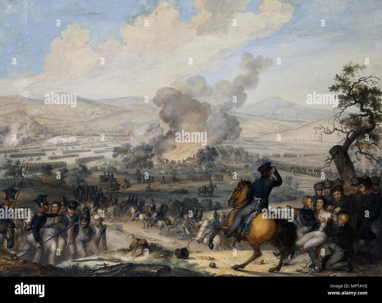 The Battle of Kulm on 30 August 1813. Stock Photo