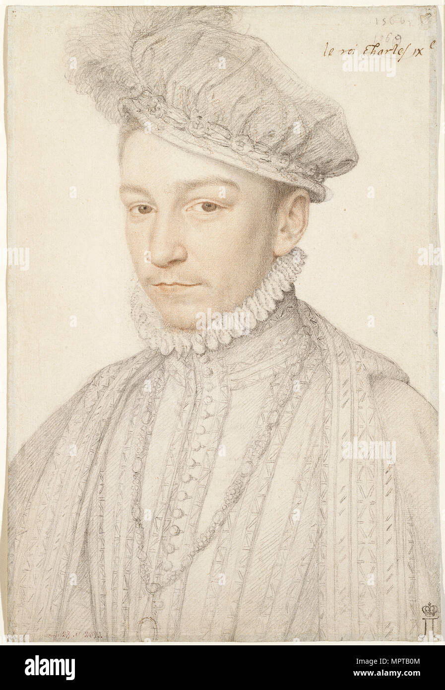 Portrait of King Charles IX of France (1550-1574). Stock Photo