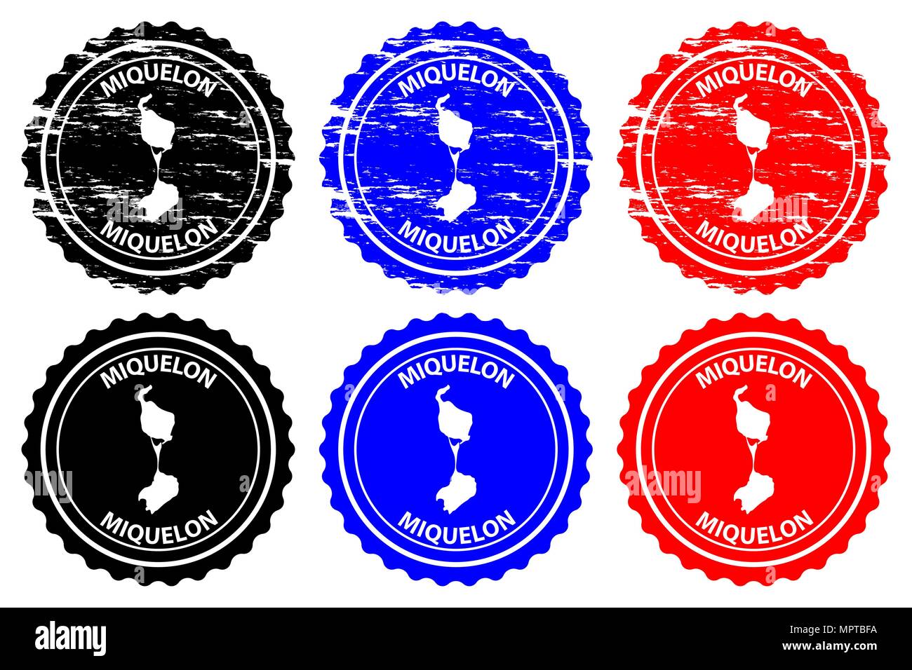 Miquelon rubber stamp vector, Overseas Collectivity of Saint Pierre