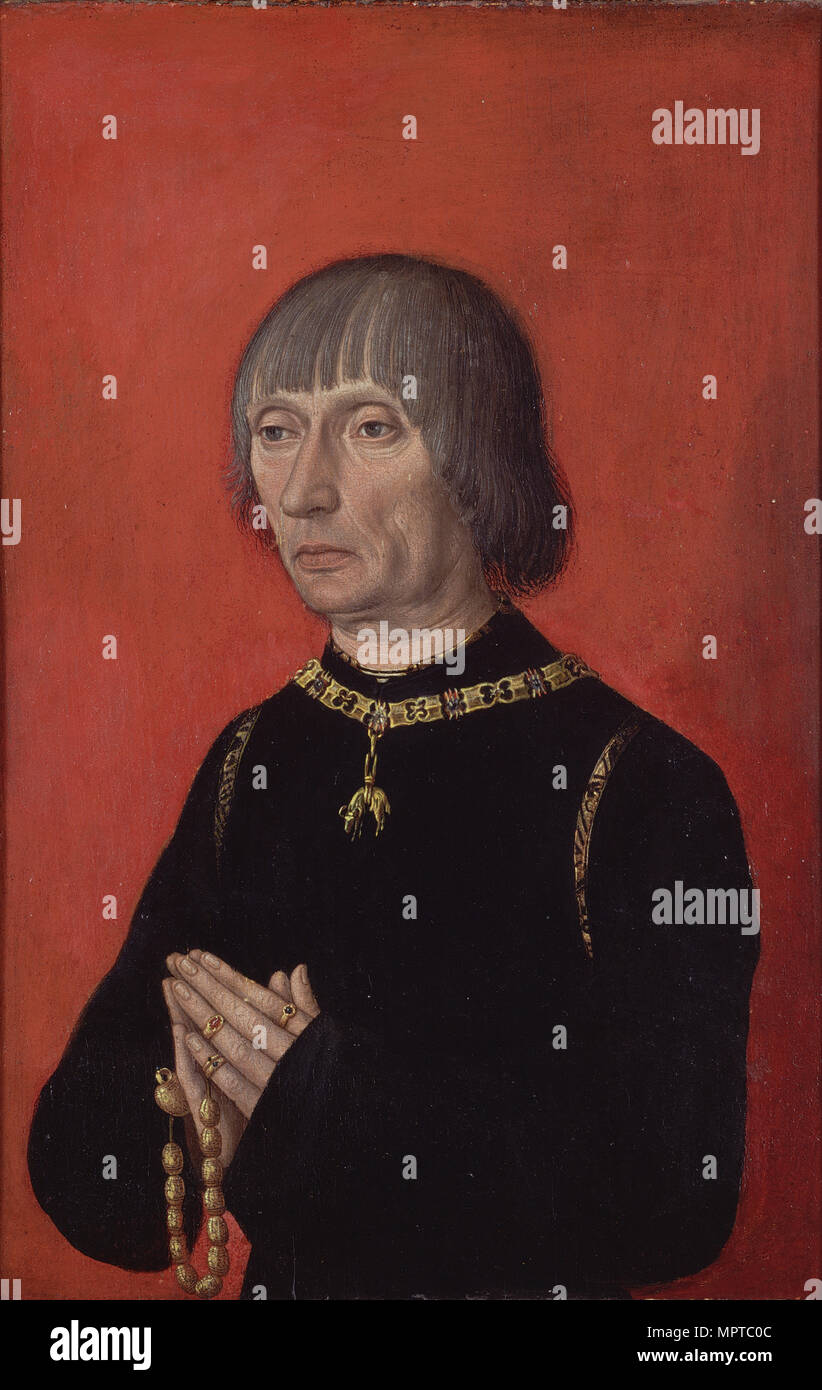 Portrait of Louis de Gruuthuse. Stock Photo