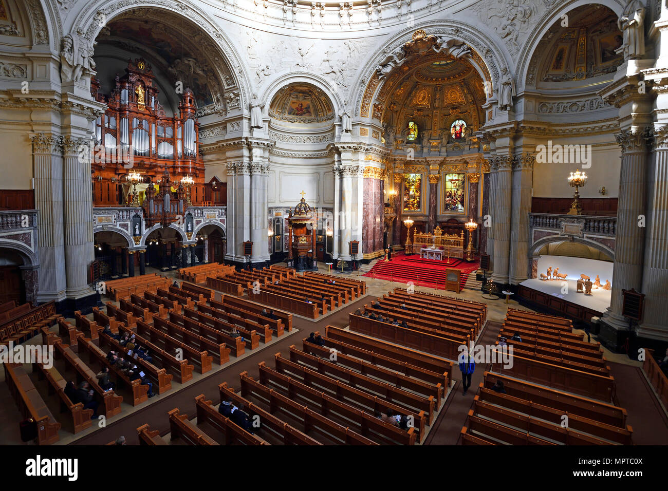 View into the interior, Berlin Cathedral, Berlin, Germany Stock Photo