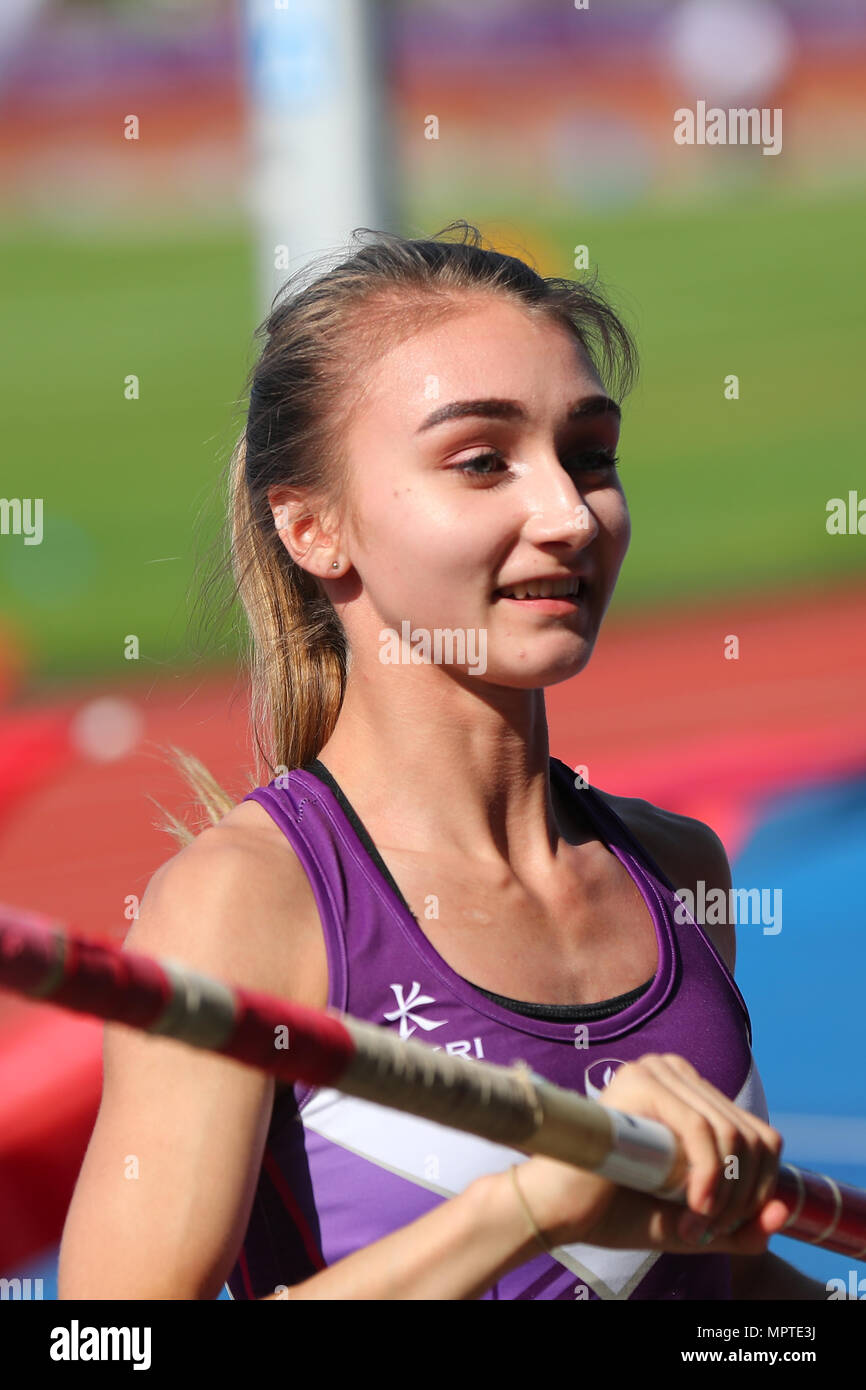 Loughborough, England, 20th, May, 2018. Felicia Miloro (U18) competing