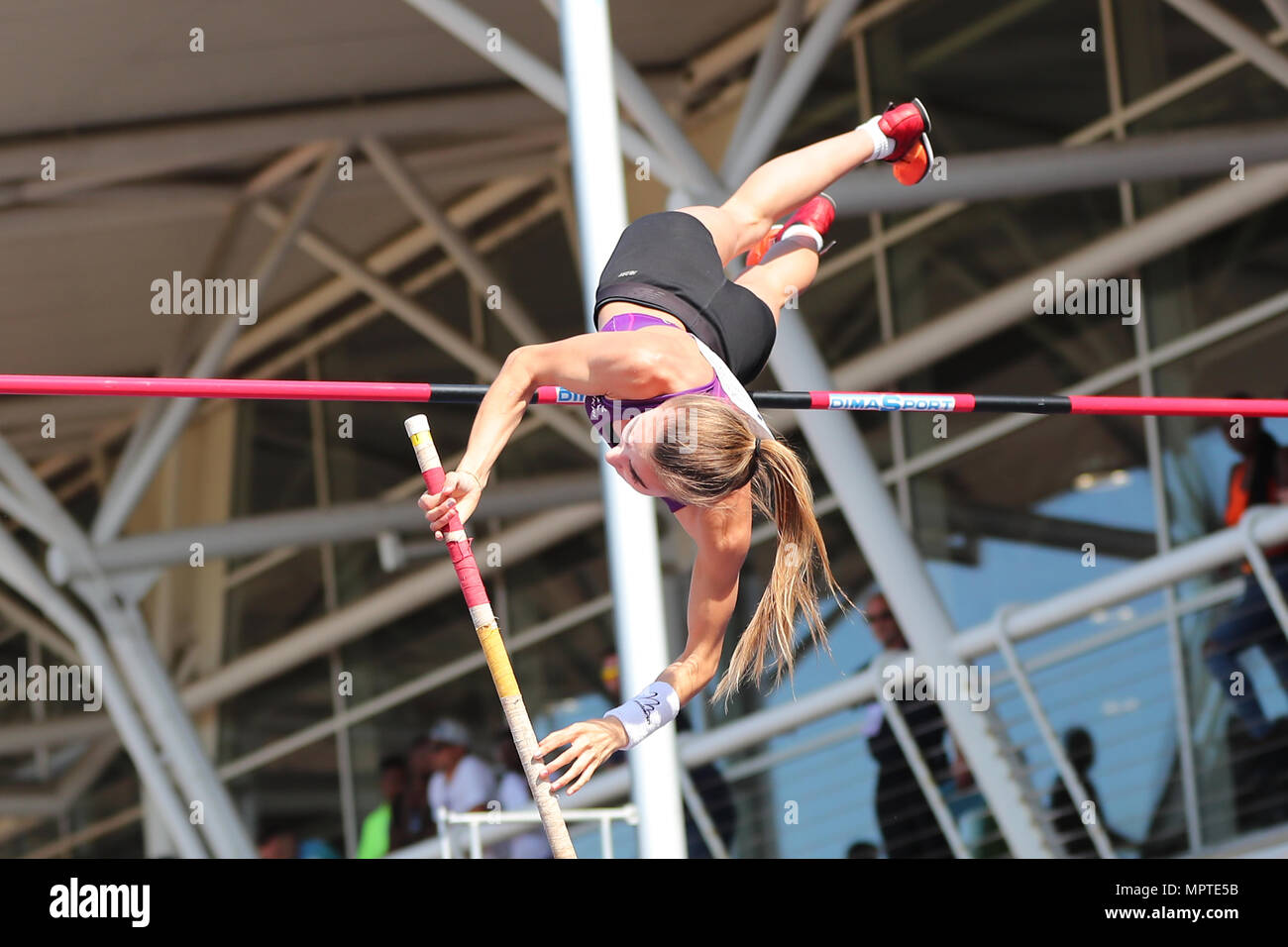 Loughborough, England, 20th, May, 2018. Felicia Miloro (U18) Competing ...