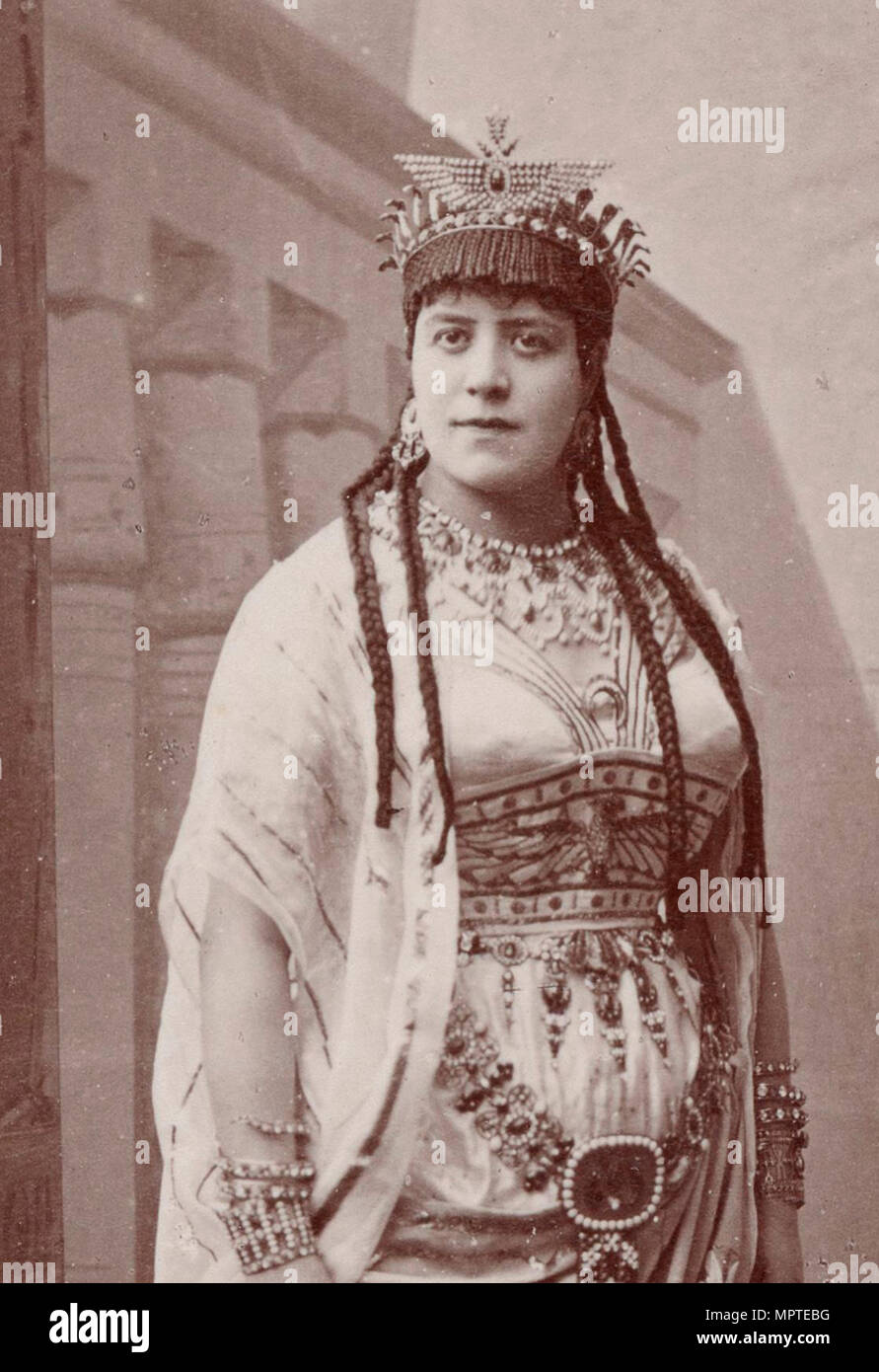 Rosine Bloch (1832-1891) in opera Aida by Giuseppe Verdi, Paris, Théâtre national de l'Opéra, 22.03. Stock Photo