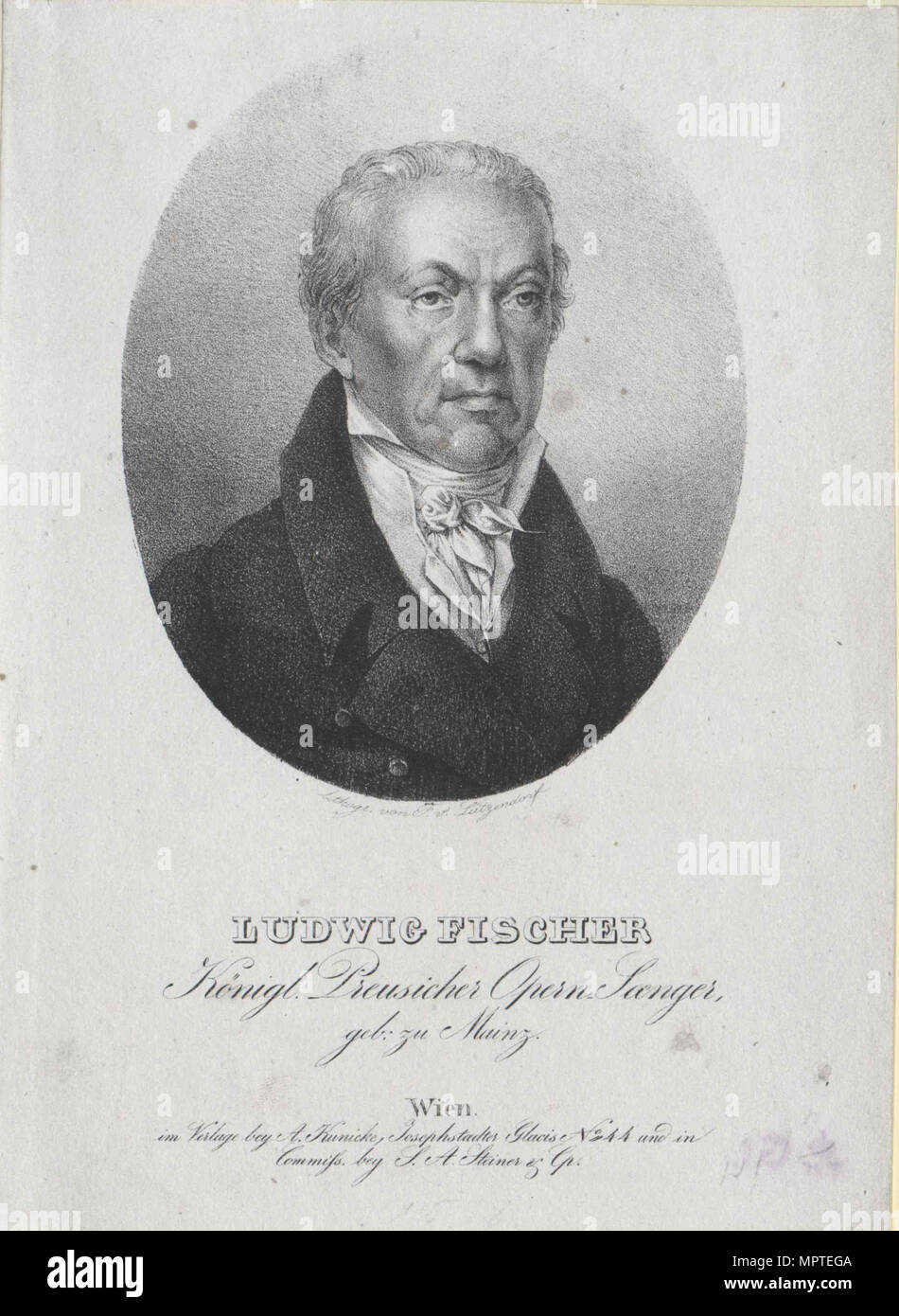Portrait of the opera singer Ludwig Fischer (1745-1825), . Stock Photo