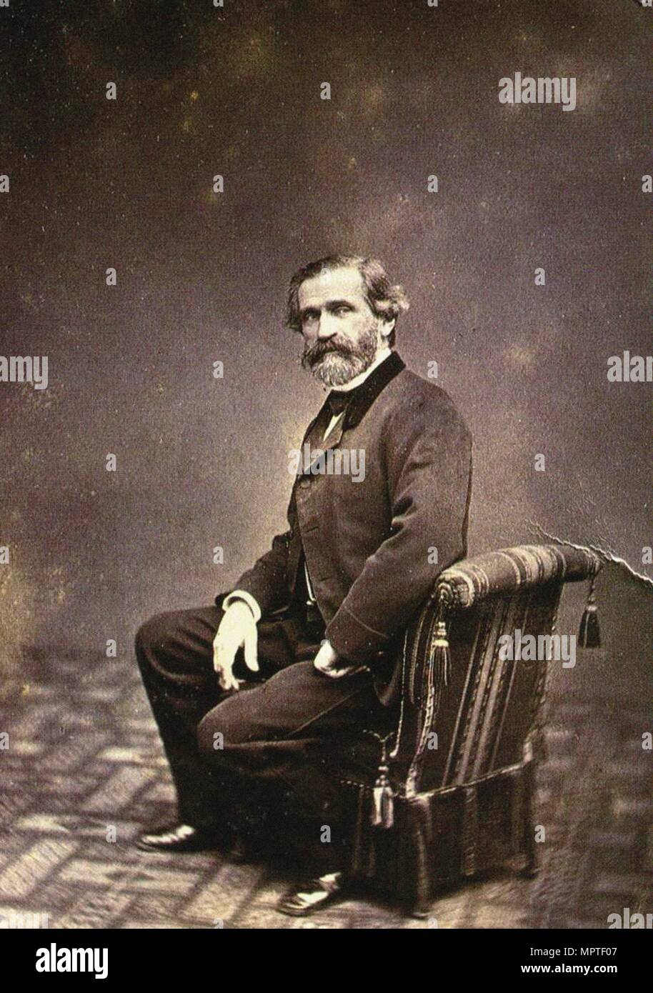 Portrait of the Composer Giuseppe Verdi (1813-1901), 1874. Stock Photo