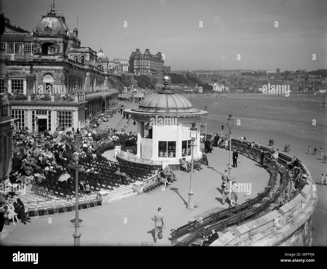 The Spa, South Cliff, Scarborough, North Yorkshire, 1945. Artist: Walter Scott. Stock Photo