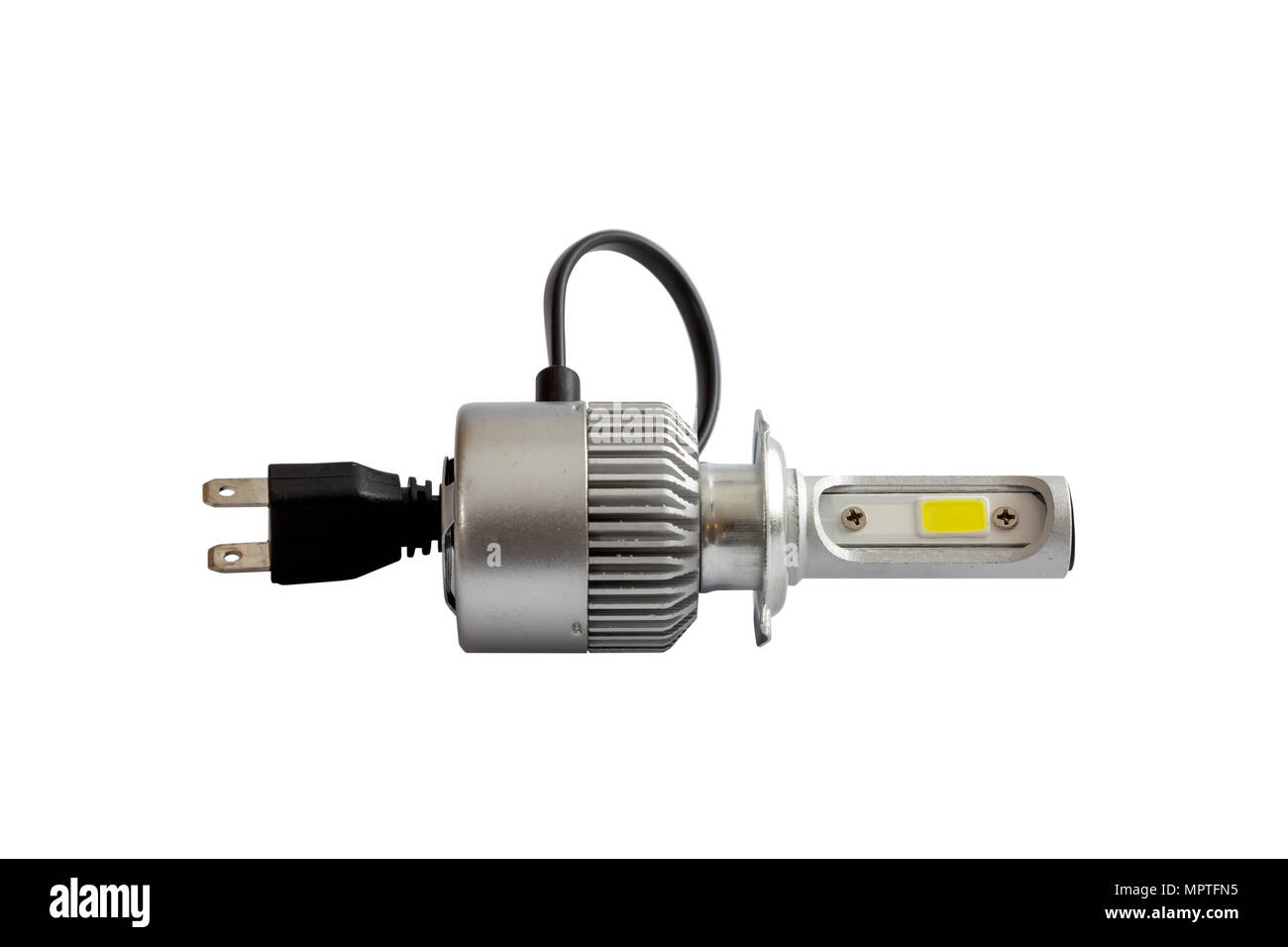 Car LED light bulb isolated on white 