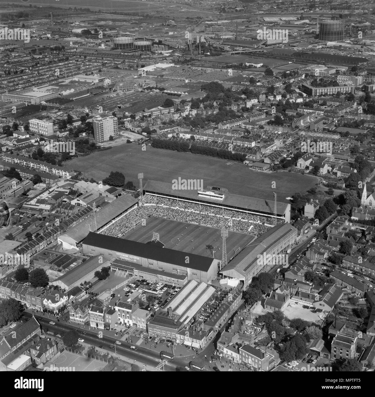 White Hart Lane football ground, Tottenham, London, 1966. Artist: Aerofilms. Stock Photo