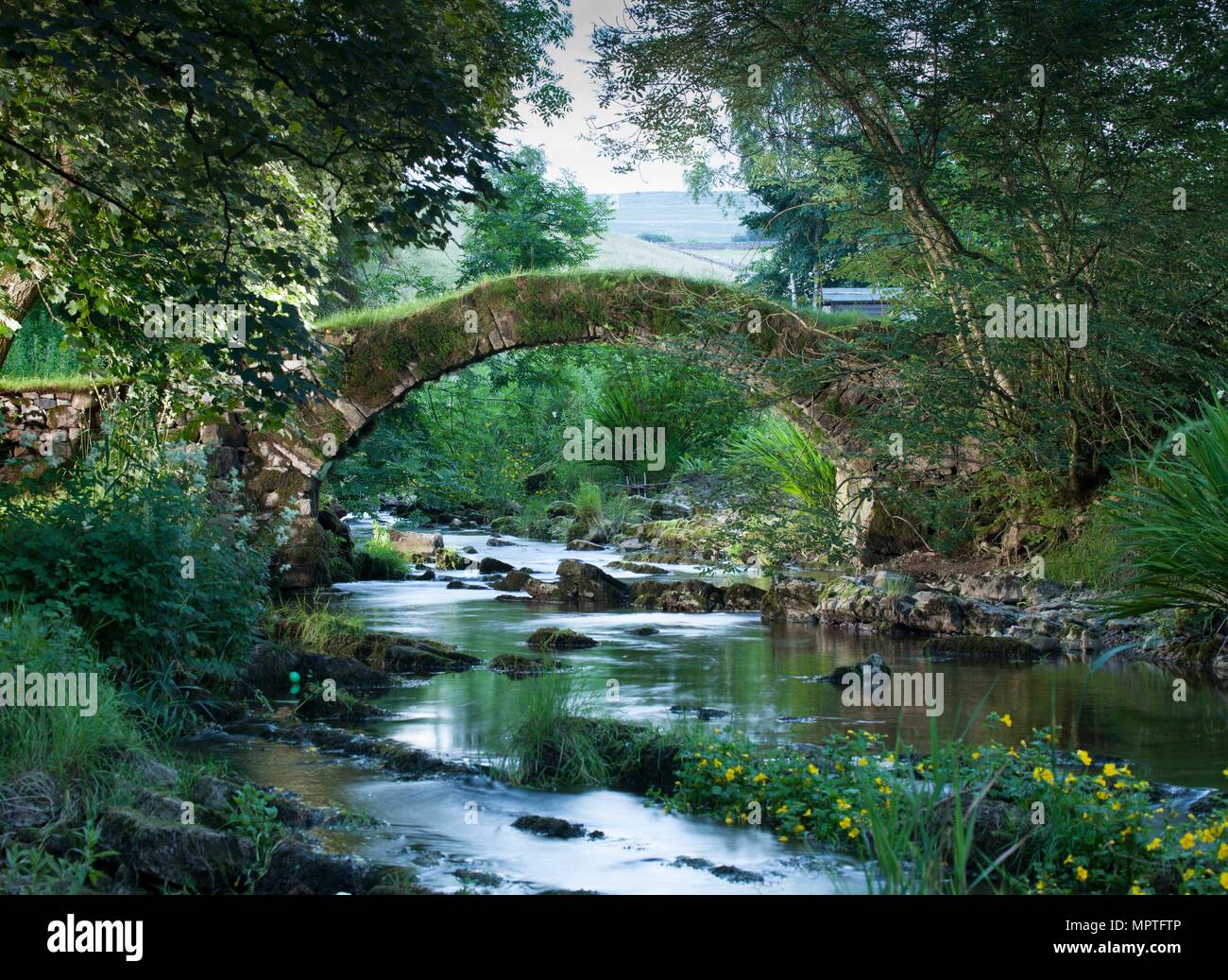Medieval packhorse bridge, Fawcett Mill Fields, Gaisgill,Tebay, Cumbria