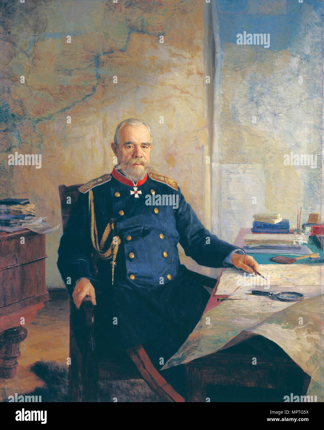 Portrait of General Nikolai Nikolayevich Obruchev (1830-1904), 1898 ...