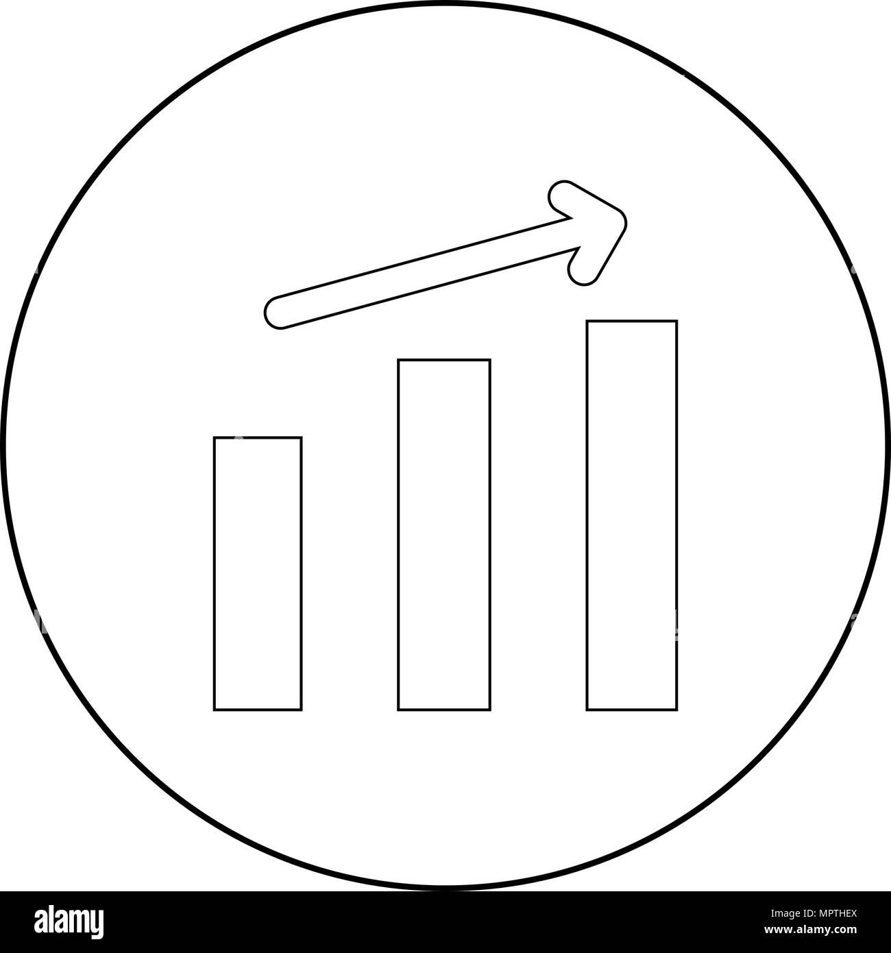 Finance growth chart arrow Black and White Stock Photos & Images - Alamy