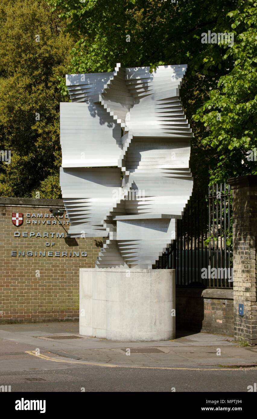 'Construction in Aluminium', sculpture by Kenneth Martin, Cambridge, Cambridgeshire, 2015.  Artists: Patricia Payne, Kenneth Martin. Stock Photo