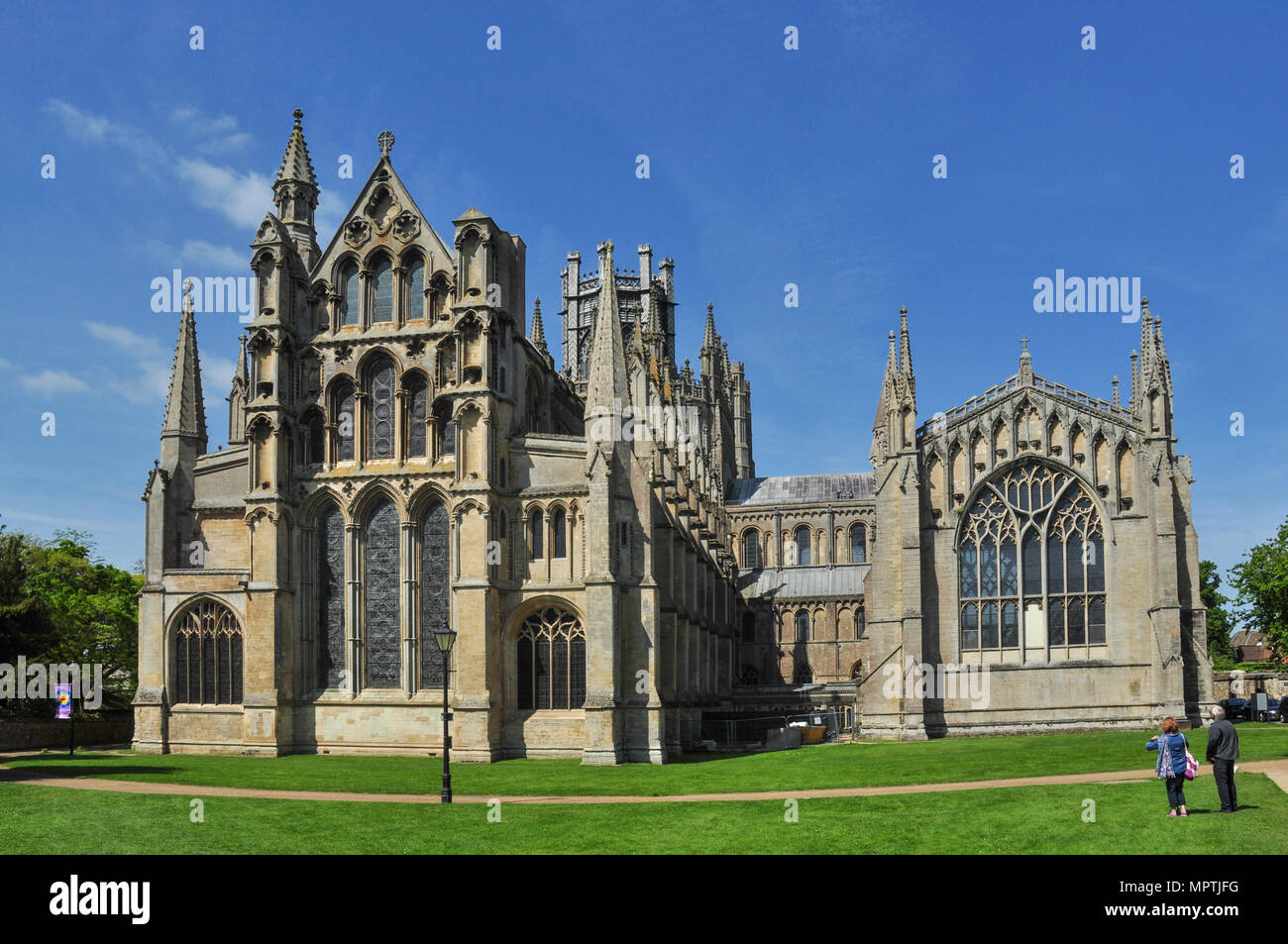East elevation, including the Lady Chapel on the right, Ely Cathedral, Cambridgeshire, England, UK Stock Photo