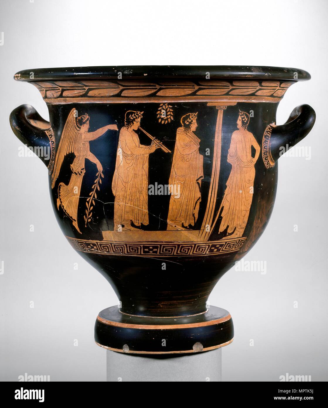 Red figure bell krater, late 5th century BC. Artist: Kadmos Painter. Stock Photo