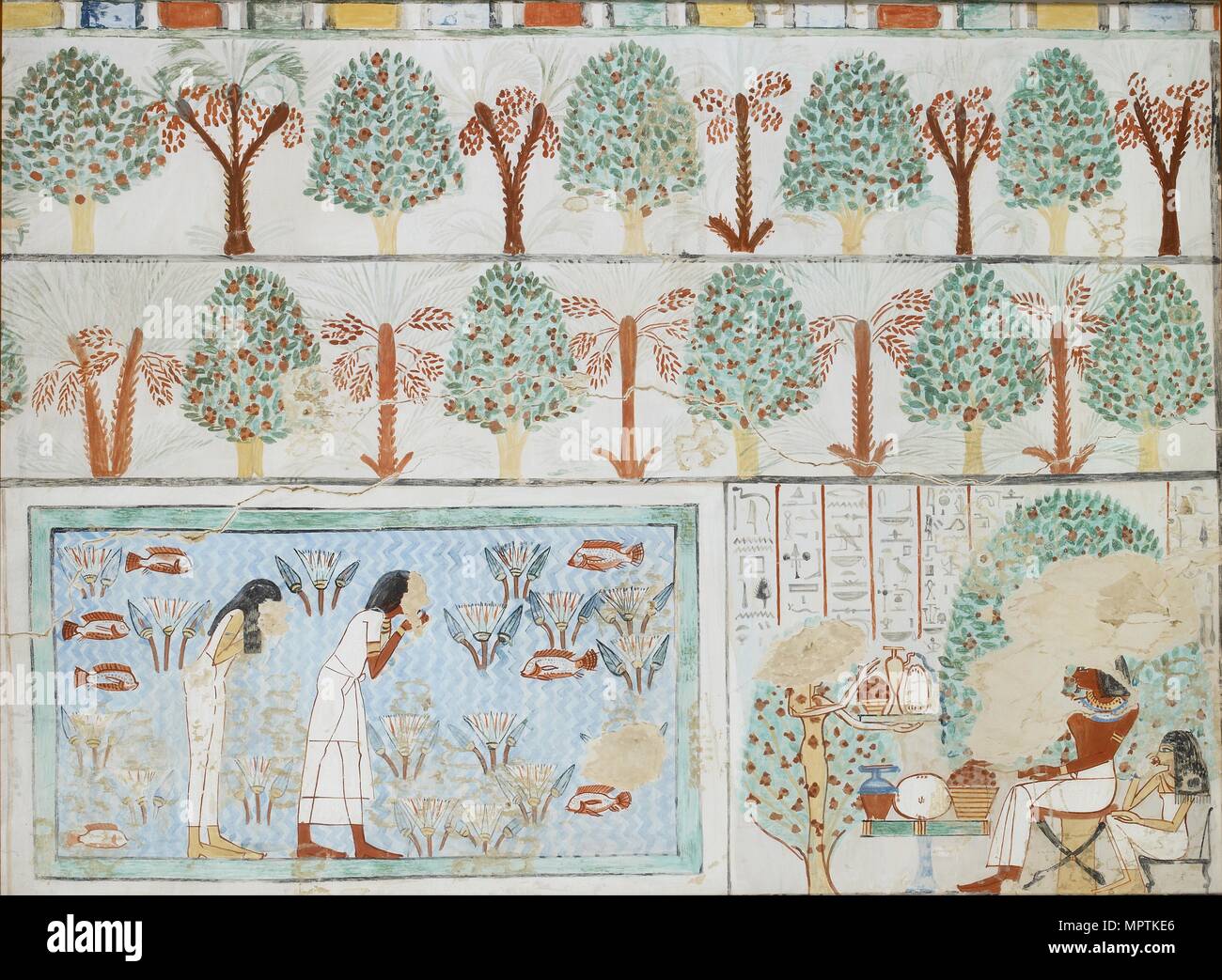 Copy of wall painting from private tomb 63 of Sebkhotpe, Thebes (I, 1