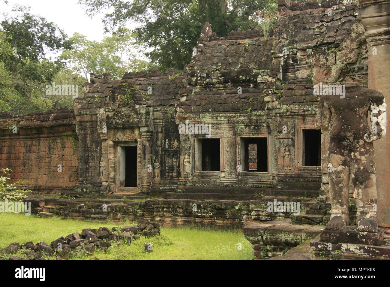 Preah Khan temple buildings in Angkor, Siem Reap Stock Photo