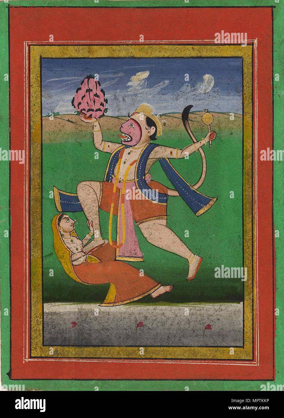 Hanuman, the monkey god, early 20th century. Artist Unknown Stock