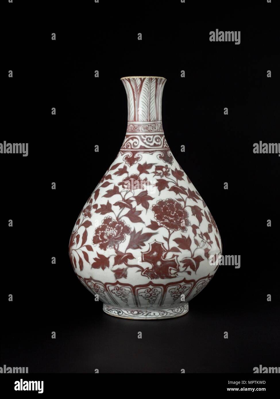 Vase with floral decoration, late 14th century. Artist: Unknown. Stock Photo