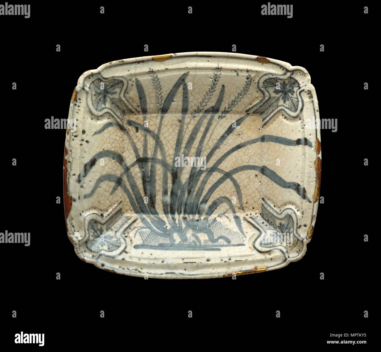 Serving dish used for the Japanese tea ceremony, c1590. Artist: Unknown. Stock Photo