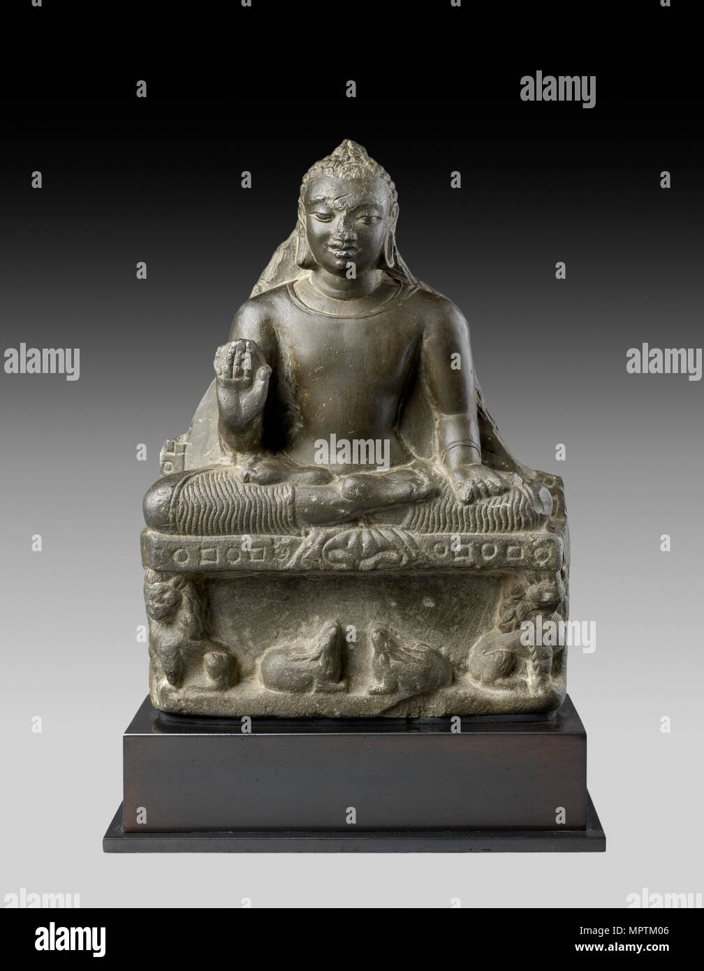 Seated figure of the Buddha, 5th - 6th century. Artist: Unknown. Stock Photo