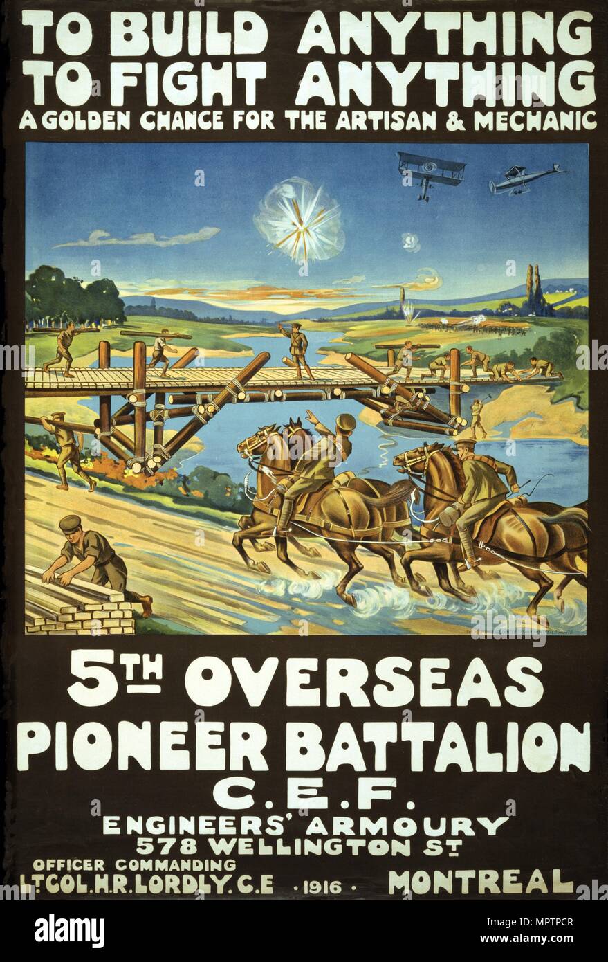 Canadian Army Recruitment Poster To Build Anything, To Fight 