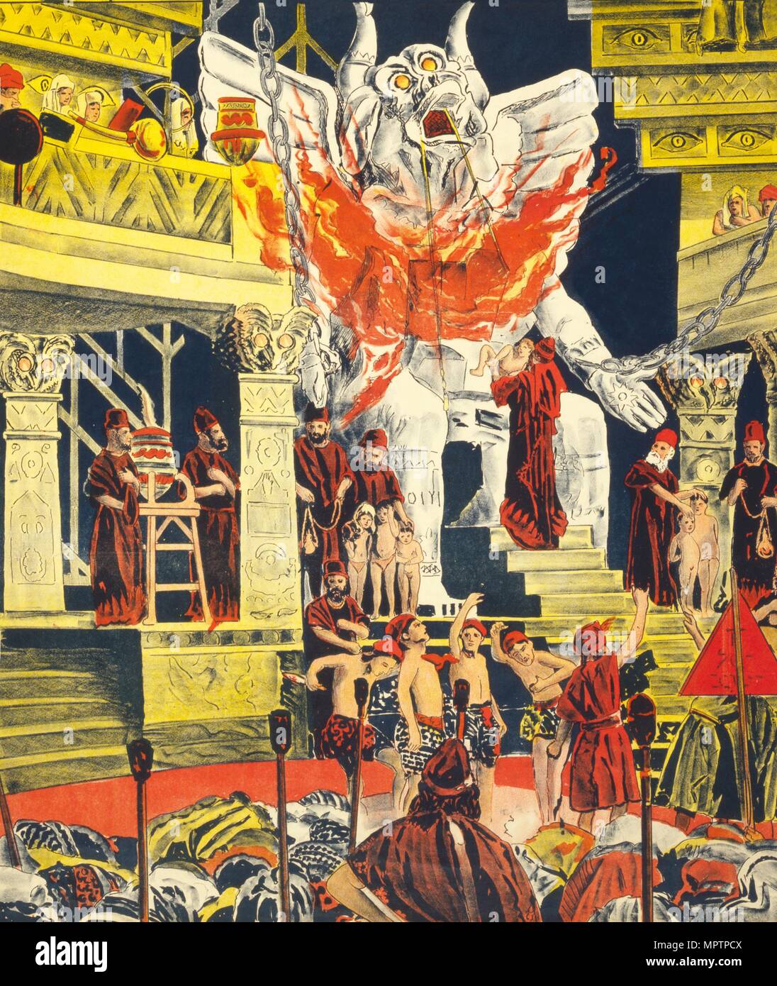 Detail from a poster promoting Cabiria, published 1914 (colour lithograph) Stock Photo