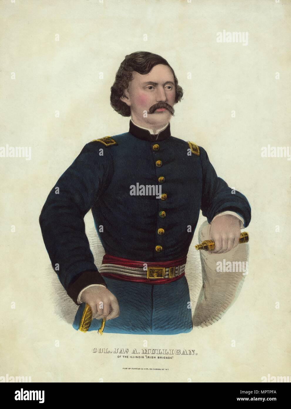 Col. Ja's. A Mulligan, of the Illinois Irish Brigade, 19th century. Stock Photo