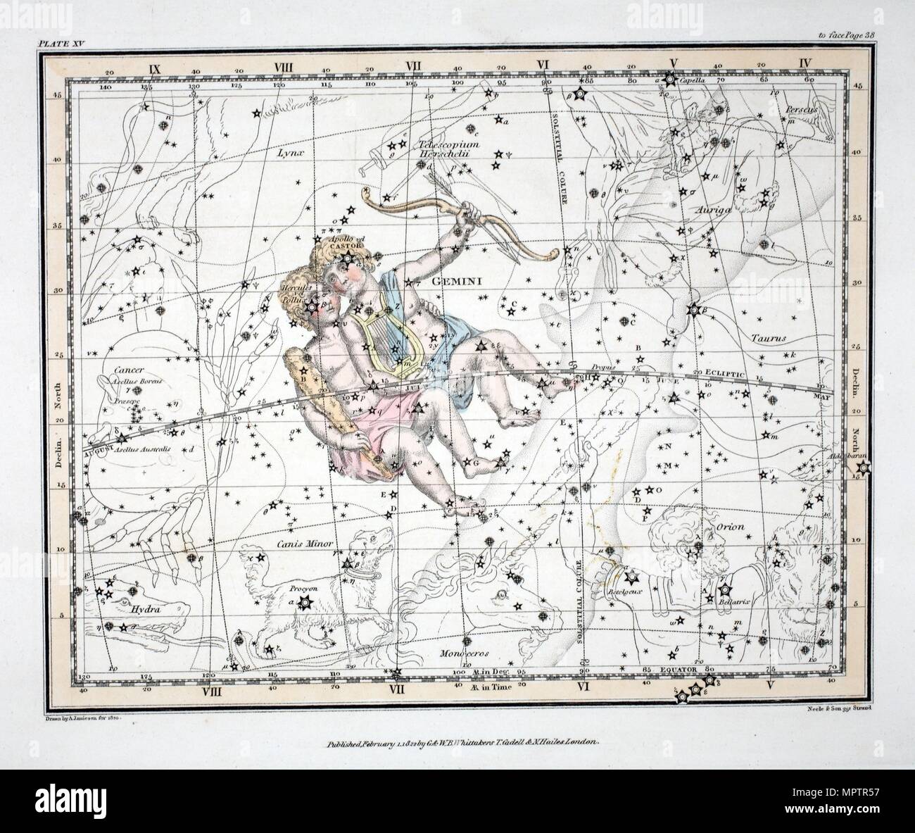 The Constellations (Plate XV) Gemini, from A Celestial Atlas by ...