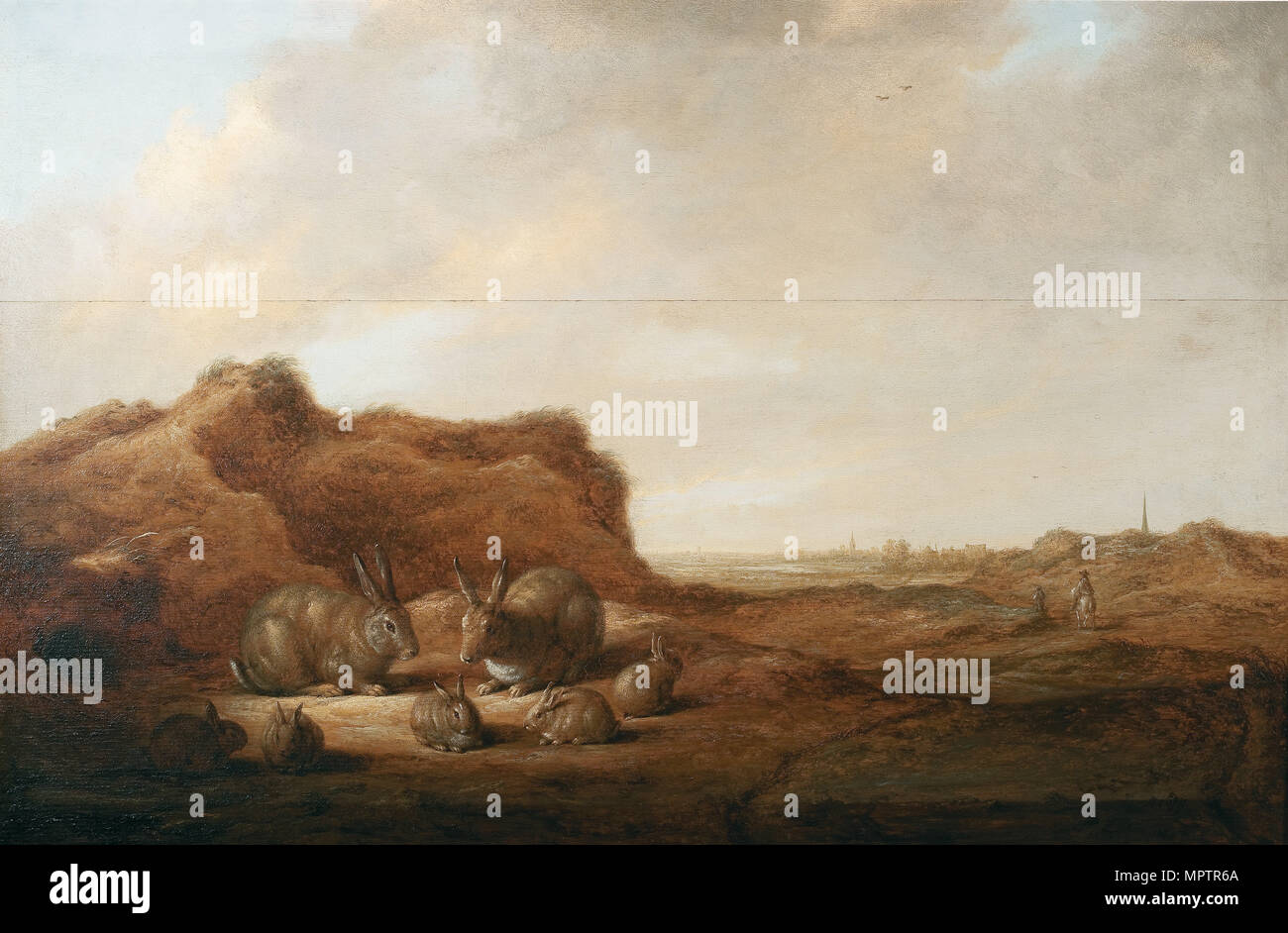 Landscape With Rabits Landscape with rabbits Stock Photo - Alamy