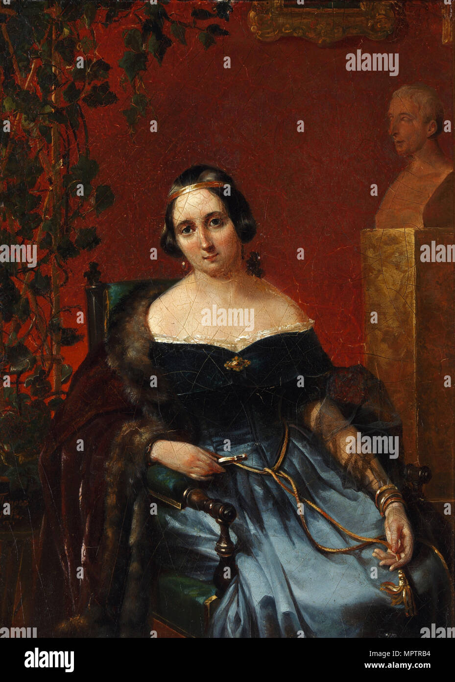 Portrait of Anna Alexeevna Andrault (1808-1888), née Olenina. Stock Photo