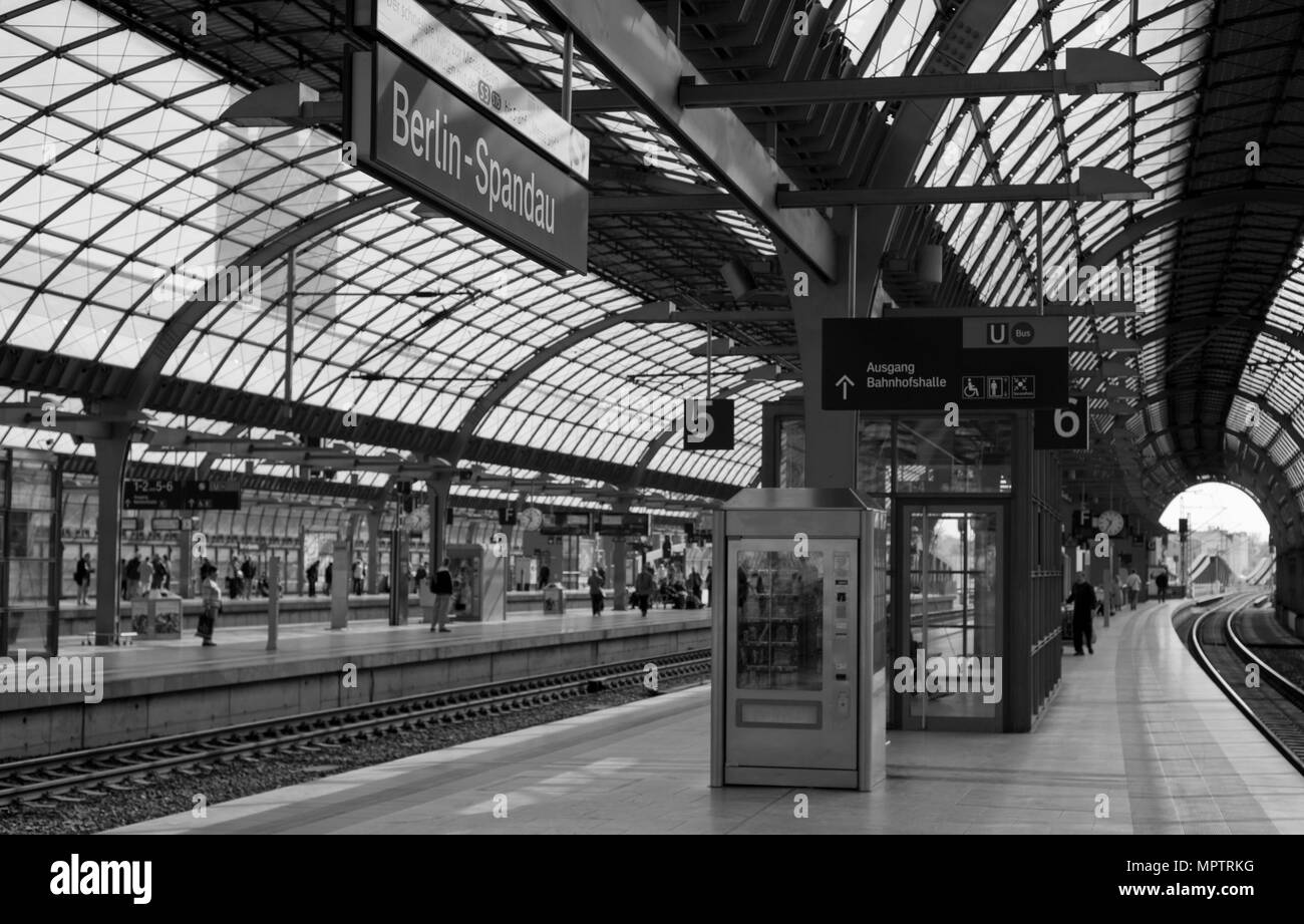Bahnhofstation Black and White Stock Photos & Images - Alamy