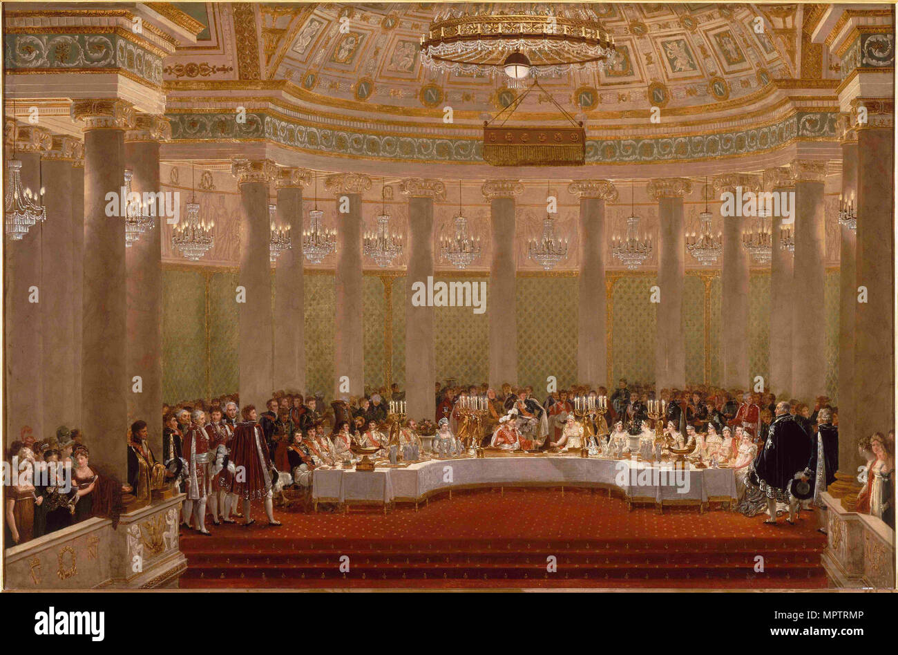 The marriage banquet of Napoleon I and Marie-Louise of Austria April 2, 1810. Stock Photo